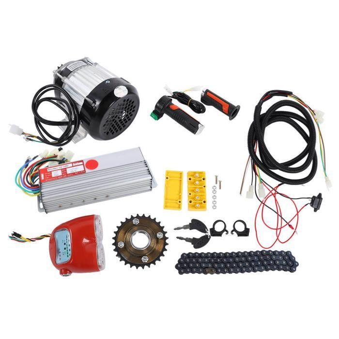 Kit de conversion moteur - Qiilu - 800W - 48V - Contrôleur en aluminium - Pour tricycle électrique