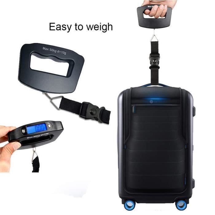 Balance numrique pour bagages lectronique portable chelle oz Poids lb Balance numrique 50 kg x 10 g avec les piles incluse