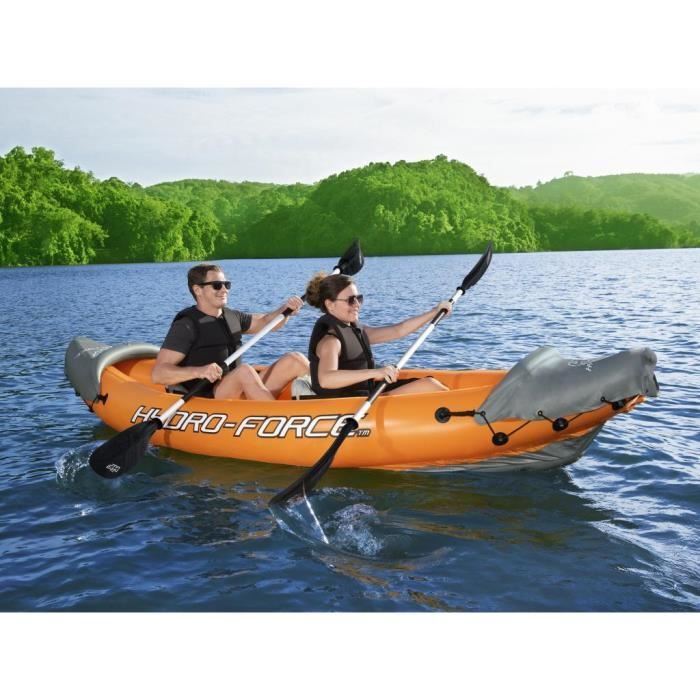Kayak gonflable orange 2 places - 321 x 100 cm