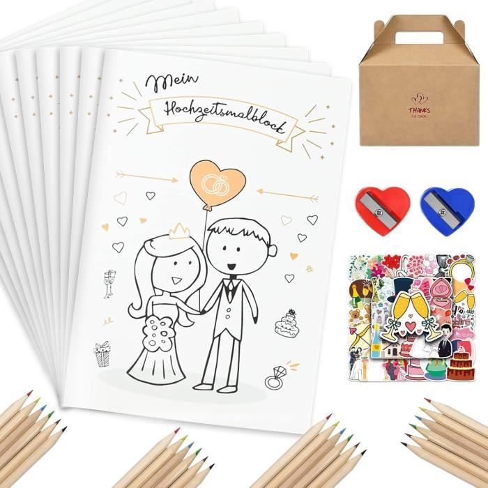 Livre De Coloriage De Mariage Pour Enfants Format A5 Avec Crayons De