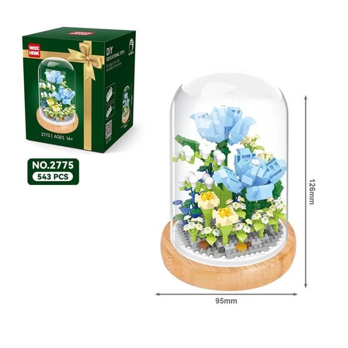 Jeu D'Assemblage WNAAL Ville Mini immortel fleur ornement modèle blocs