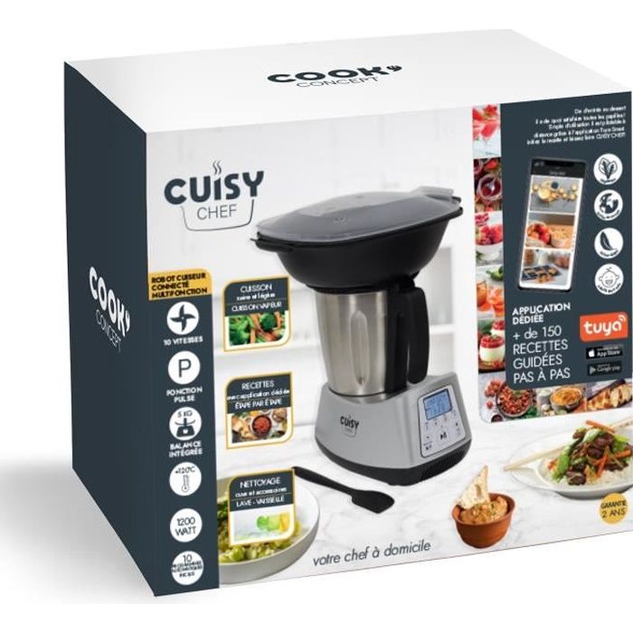 Acheter CUISY Robot connecté multifonction CUISY CHEF - KAS106 - Noir/Inox Reconditionné - 99,99 € CUISY Robot connecté multifonction CUISY CHEF - KAS106 - Noir/Inox Reconditionné - reconditionné disponible sur Cdiscount Seconde Vie
