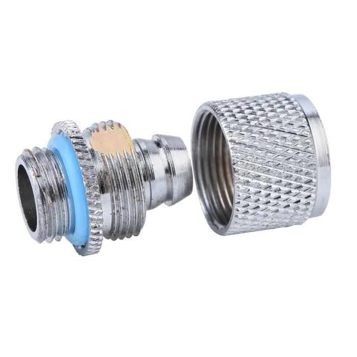 Raccord De Valve à Bille G1/4 Pour Watercooling – Chrome, Aluminium, Pour Circuit De Refroidissement PC