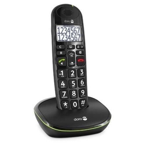 DORO Téléphone sans fil PhoneEasy 110 avec ID d'appelant/appel en instance - DECTGAP - Blanc