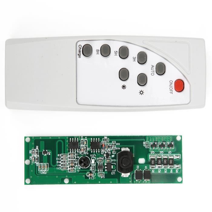 Carte Solaire 3.2V/3.7V Avec Télécommande - Pour Lampes Extérieures, Détection Infrarouge, 3 Modes, Entrée 5-6V - 8