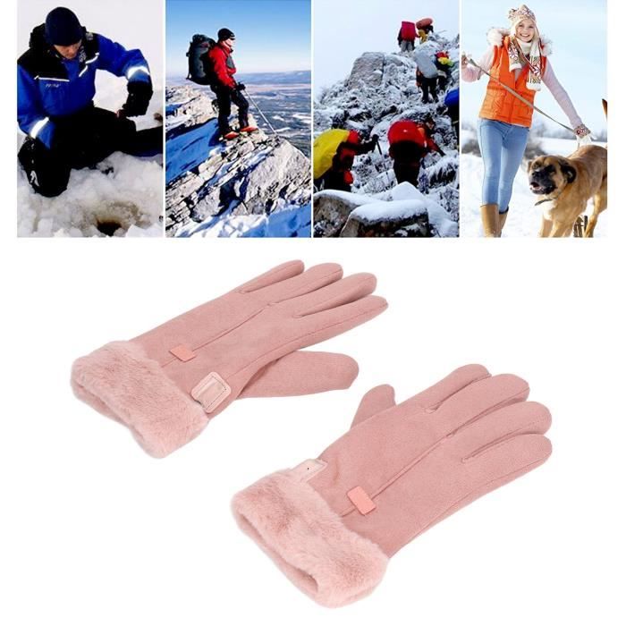 Gants Chauffants USB Doigts Complets - Double Face - écran Tactile - Lavables - Réglage 3 Températures - Noir