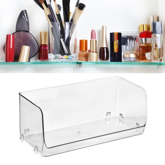 Tiroirs empilables pour organisateurs de cosmétiques Lot de 2 tiroirs en acrylique empilables pour cuisine et salle de bain transparents Bote de rangement empilable en plastique pour salle de bain av