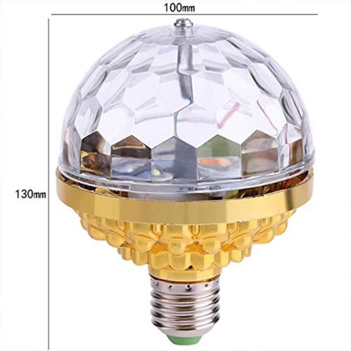Boule Magique Lumineuse Rotative – Effet Disco, Activation Par Son, USB, Décoration Fête
