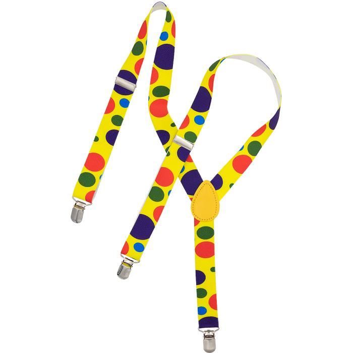 Bretelles élastiques Unisexes Avec 4 Clips - Longueur 120cm, Idéales Pour Déguisements Ou Style Rétro