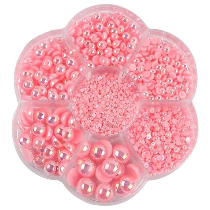 Sourcing Map Assortiment Perles à Paillettes Roses - 10 Styles - Perles Tubulaires Pour Bijoux, Bricolage Et Couture
