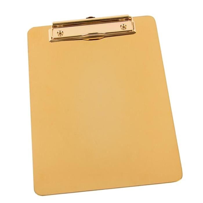 Lot De 6 Porte-Blocs A4 En Bois Vintage - Robuste Imperméable Avec Pince Métal Et Trou De Suspension