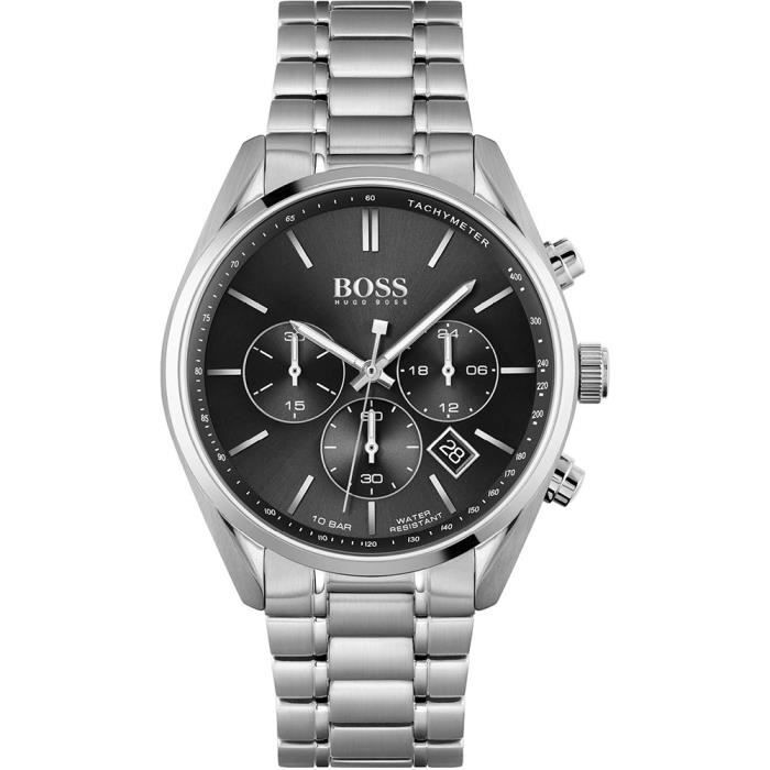 hugo boss - montre hommes - quartz - chronographe - bracelet acier inoxydable argent - 1513871