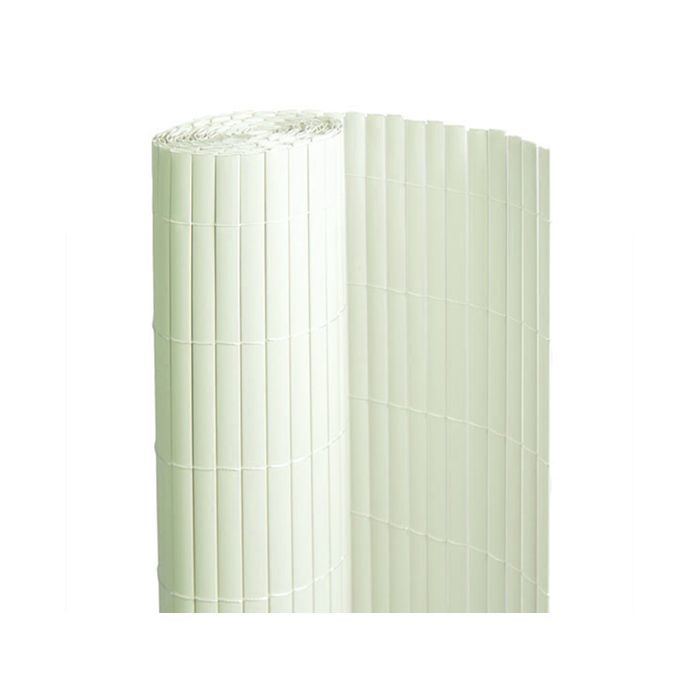 Suinga Canisse Occultante Double Face 2 X 3 M PVC Blanc - Brise-Vue Moderne Pour Jardin Et Terrasse