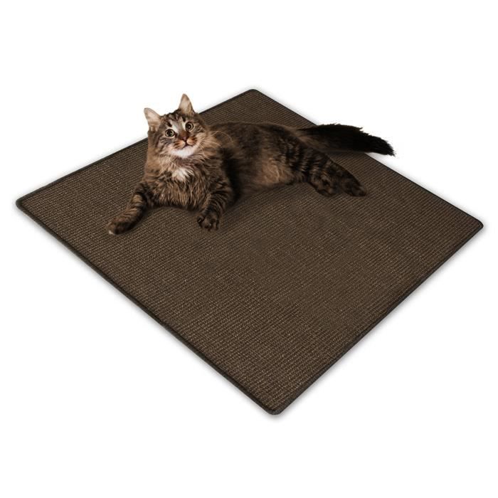 Meilleurs prix pour Tapis à griffer pour Chat - KARAT - Rectangulaire - 100% sisal tissé - Marron Foncé - 50 x 50 cm