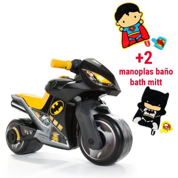 Moto pour enfants Molto Cross Batman avec pneus résistants à l'usure et sac  à lunch isolé inclus