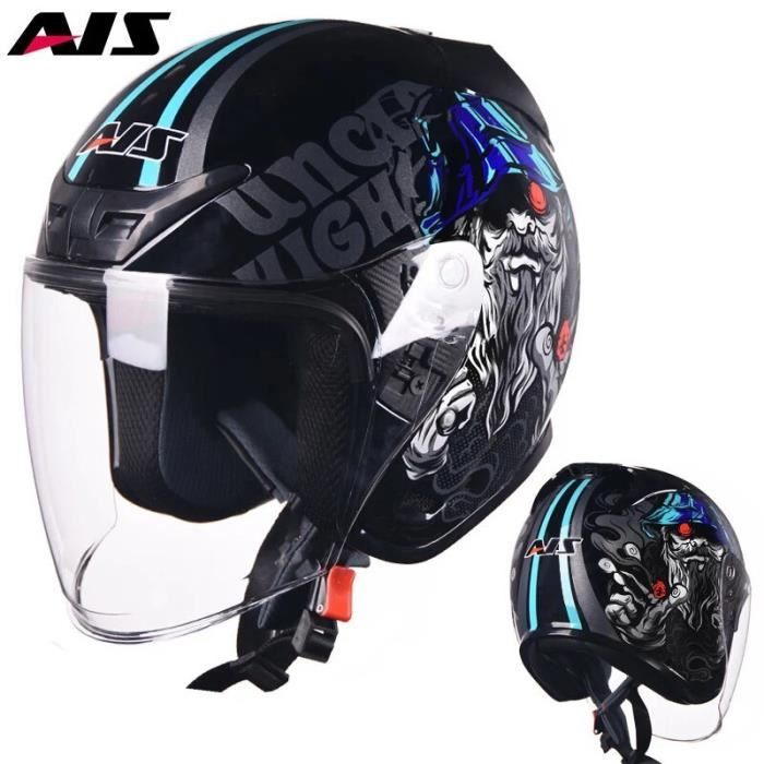 Casque Moto Intégral Unisexe - Certifié ECE, Coque ABS, Visière Rétractable, Ventilation - Pour Toutes Saisons