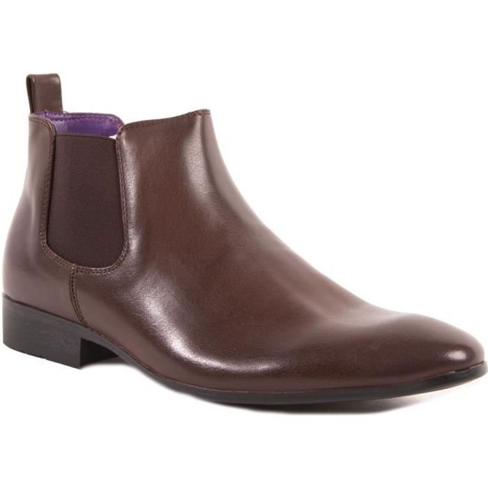 bottines homme simili cuir
