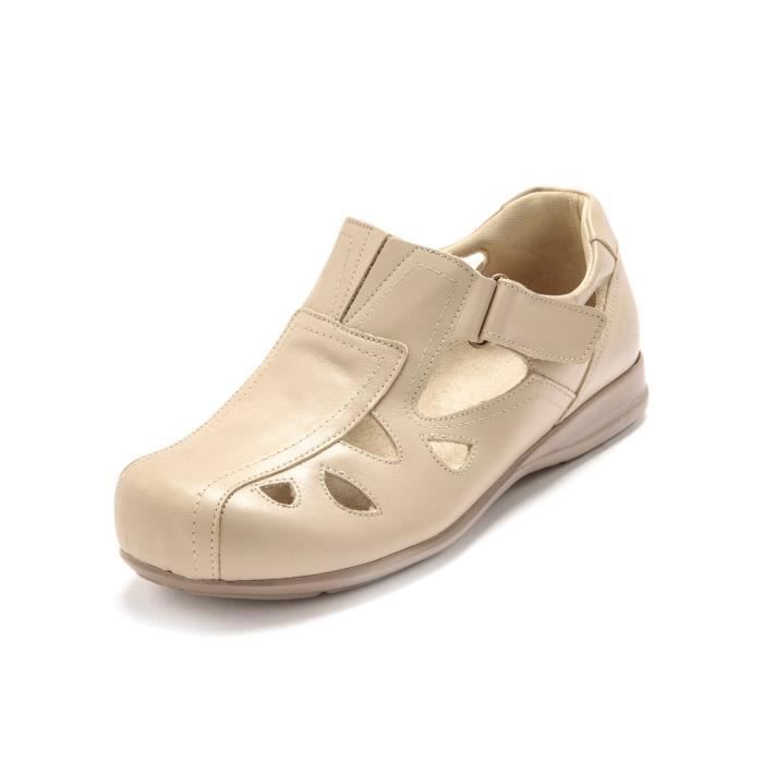 Derbies ultra larges PEDICONFORT pour pieds sensibles Beige