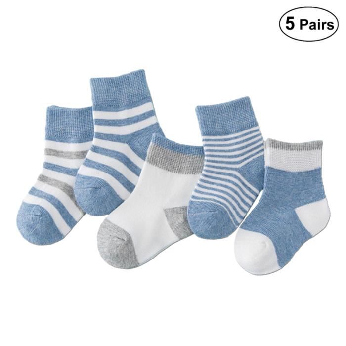 5 Paires Enfants Coton Chaussettes Printemps Automne Nouveau Bebe Raye Tube Hiver Taille S Pour 0 1y Chaussettes Thermiques Sky Blue Achat Vente Chaussettes Thermiques Cdiscount