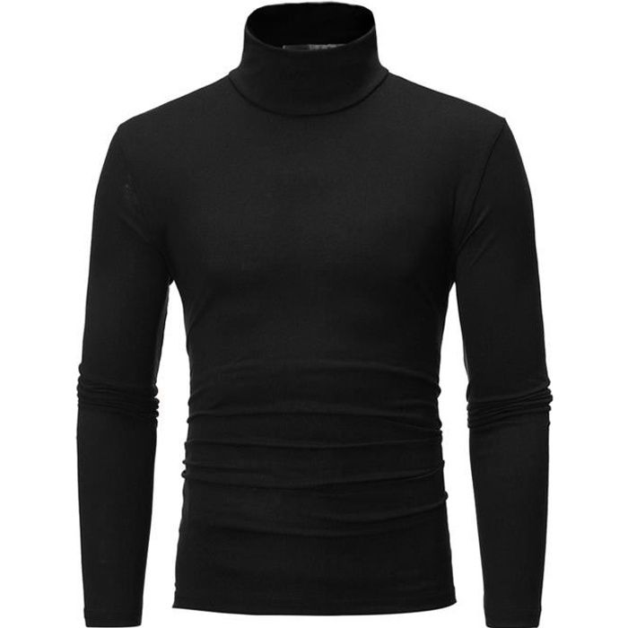 inhzoy Haut Thermique Homme Maillot de Corps Hiver sous-Vêtement à Manches  Longues T-Shirt Chaud M-3XL