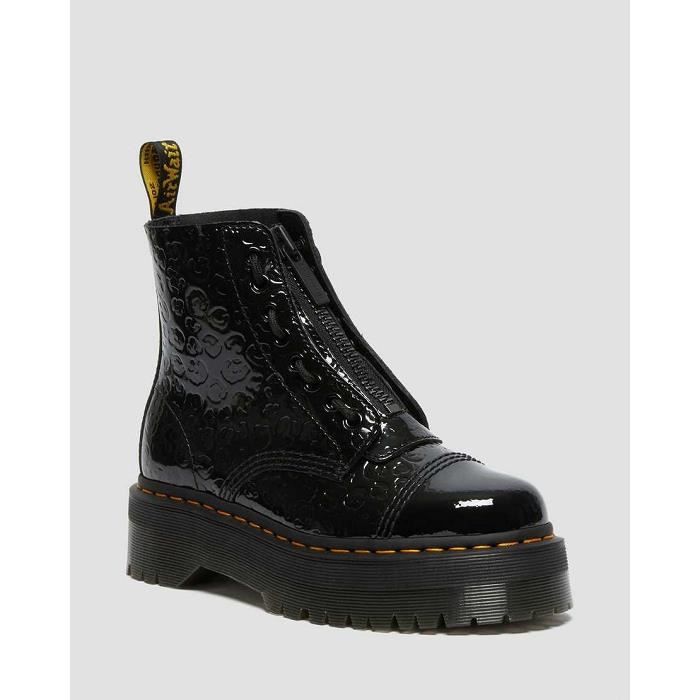 dr martens black sinclair zebra boots