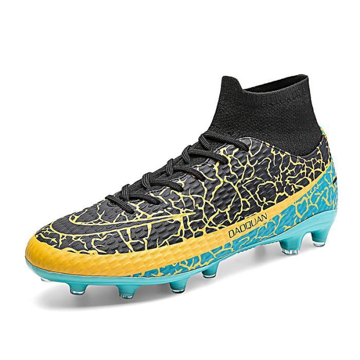 Chaussures De Football Garçons/hommes - Crampons Moulés - Cuir Souple - Confort Et Maintien - Pour Terrain Naturel/synthétique