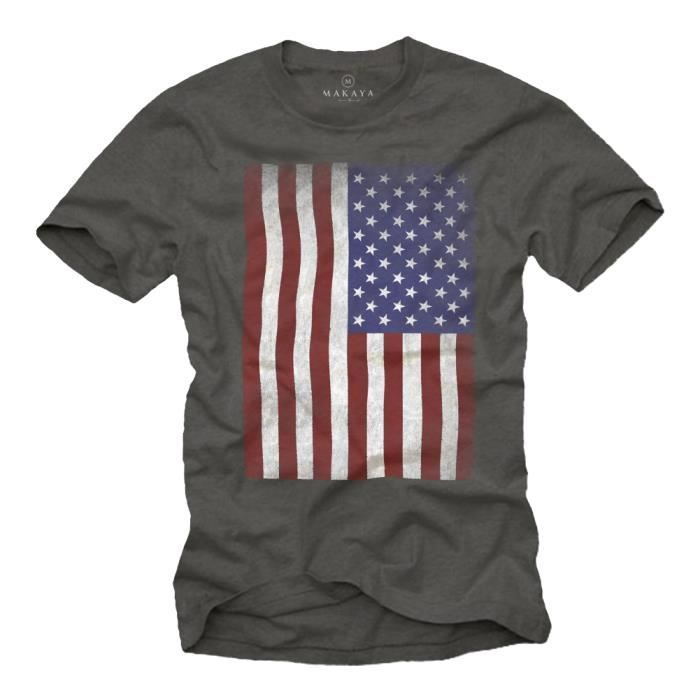 T-shirt manches courtes col rond homme, estival et décontracté, en