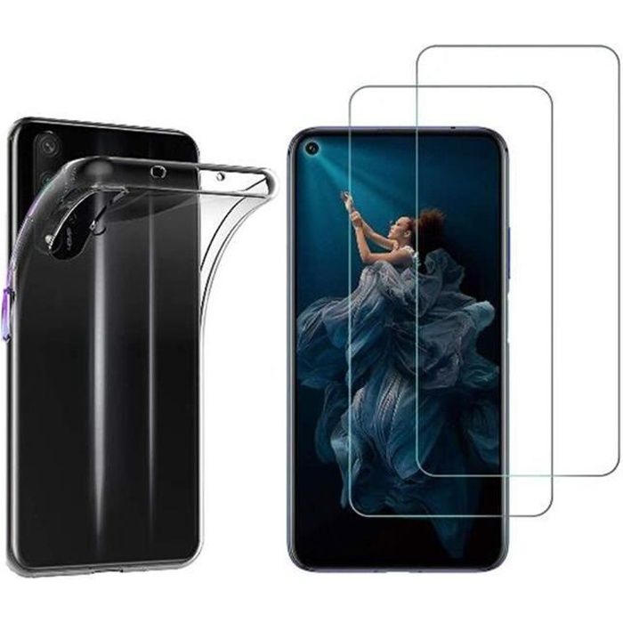 Coque et films de protection - Huawei - Nova 5T / Honor 20 - Gel TPU - Verre trempé - Anti-casse coque magnétique huawei nova 5t