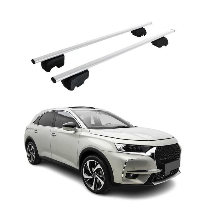 Barres De Toit Transversales Pour Hyundai IX35 (2010-2015) - Argent, Pour Rails Encastrés, Transport équipements