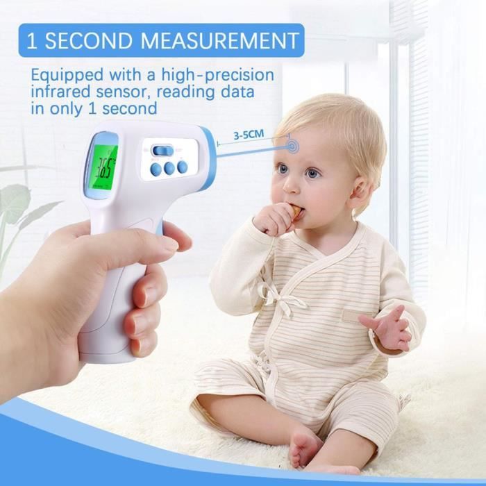 Thermomètre Frontal Infrarouge CONTEC TP500, Sans Contact, Approuvé FDA, Pour Bébé Et Adulte, Mesure En °C Ou °F, Neuf !