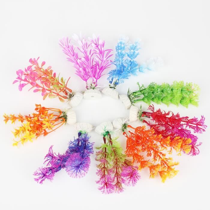 Comparer les prix de 16 pièces fausses plantes délicates beau paysage simulatif eau herbe décor pour Aquarium Fish Tank AQUARIUM