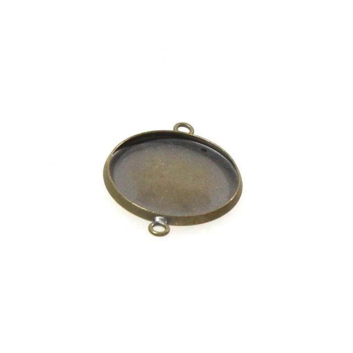 Cabochon Rond Verre 25mm Opaque Hyacinth Bronze - Loisirs Créatifs - Neuf
