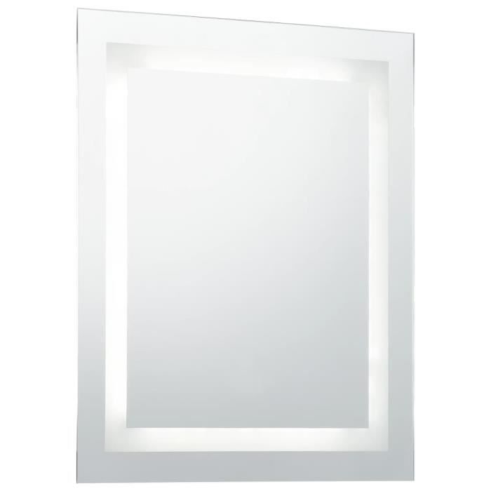 Miroir Salle De Bain LED Alasta Boston - Interrupteur Capteur à Main, Moderne, Fixation Murale