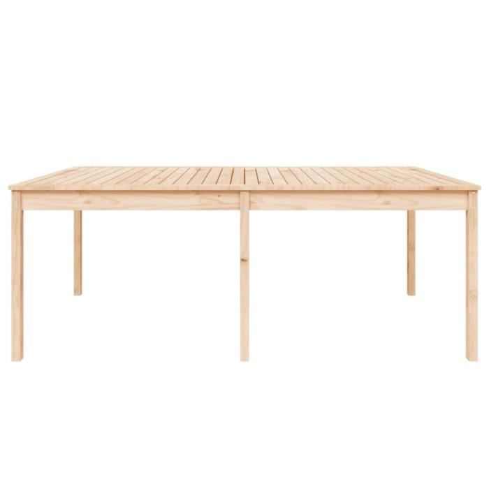 pwshymi-table de jardin 203,5x100x76 cm bois massif de pin