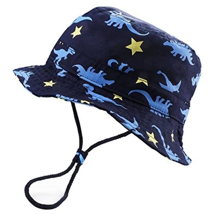 Chapeau Bébé Garçon - Protection UPF 50+, Réglable Avec Mentonnière, Léger Et Respirant - Pour Soleil, été