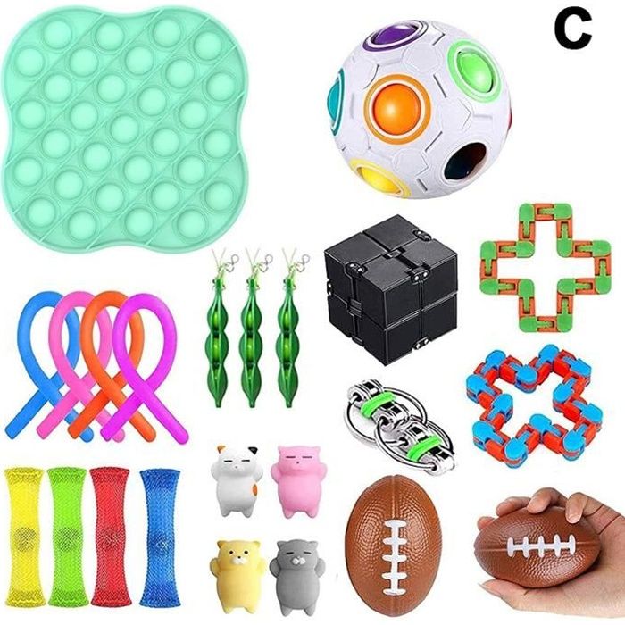 Lot de 47 Bangers Toys Set Sensorielle Outils Bundle Stress Relief main enfants adultes jouet 