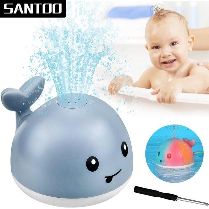 SANTOO Jouets de bain pour bébé, jouets de baleine jaillissant d'eau, jouets  de salle de bain avec LED(gris Baleine) - Cdiscount Puériculture & Eveil  bébé