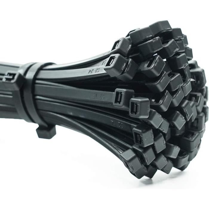 Lot De 100 Serre-câbles Noirs 300 Mm X 3,6 Mm, Multi-u S, Mécanisme