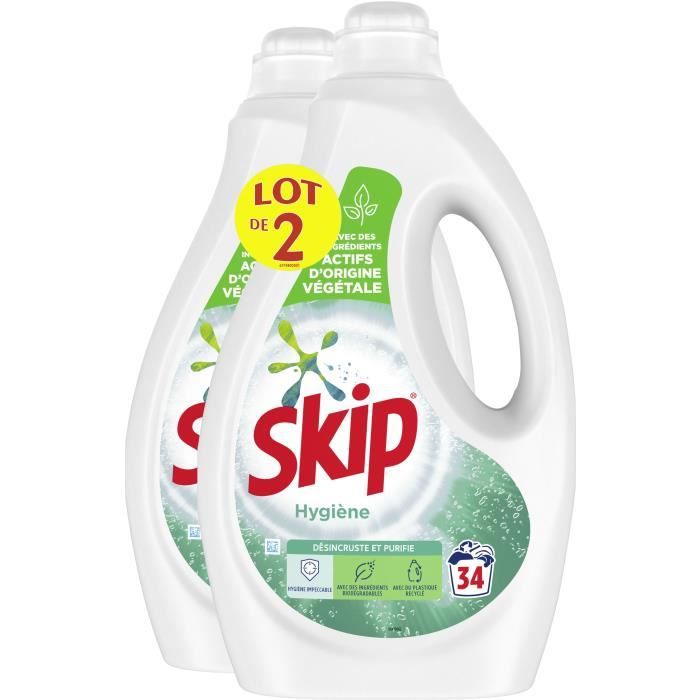 Lessive SKIP Sensitive - 34 Lavages - Format Économique - Neuf En Boîte