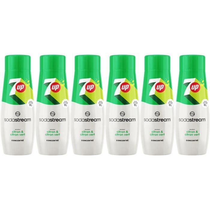 Concentr?s SODASTREAM - Lot de 6 concentr?s 7UP - Jusqu'? 54L de boissons - 440ml