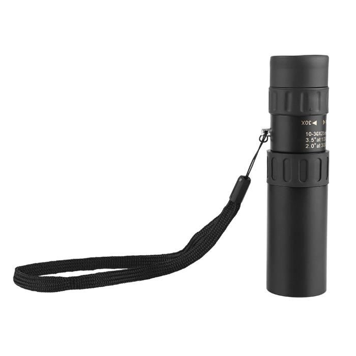 Télescope monoculaire compact, zoom HD pour adultes, idéal pour observation d'oiseaux (noir