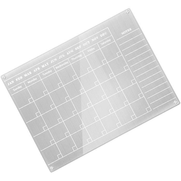 Planning Familial Organisateur Calendrier Magnétique Frigo BASVII 43x30 Cm - Effaçable à Sec, Avec Stylos - Planning Familial, Menu, Mémo Calendrier Magnétique Frigo 2025