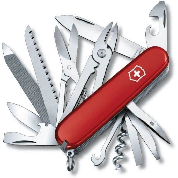 Handyman Couteau de Poche Suisse, Léger, Multitool, 24 Fonctions