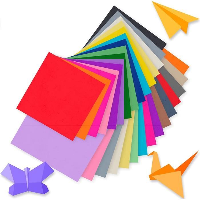 Papier Origami 100 Feuilles 15x15cm - 10 Couleurs Pastel, Double Face, Idéal DIY Et Enfants