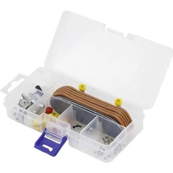 BERLION Fingerboard Pro Ultra Concave Bois - Mini Skateboard Avec Trucks, Roues Et Outils (Bleu)