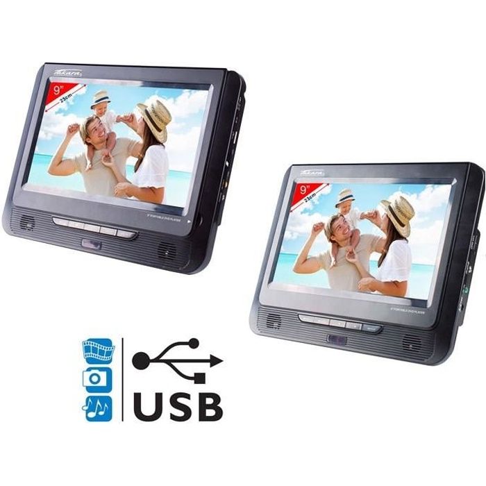 TAKARA VRT179 Lecteur DVD portable 2 écrans 9\
