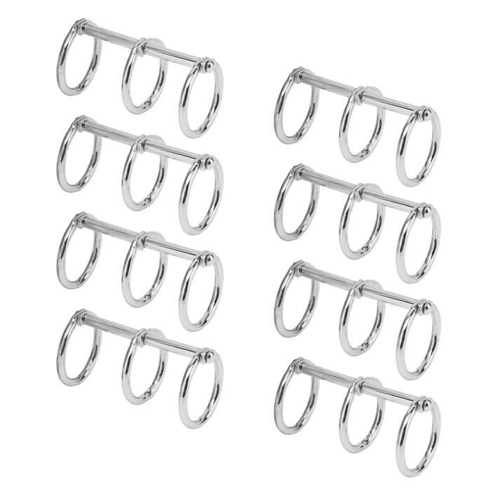 Antner Lot De 50 Anneaux De Reliure Pour Feuilles Volantes, 3,1 Cm, Plaqué Nickel, Pour L'école, La Maison, Le Bureau
