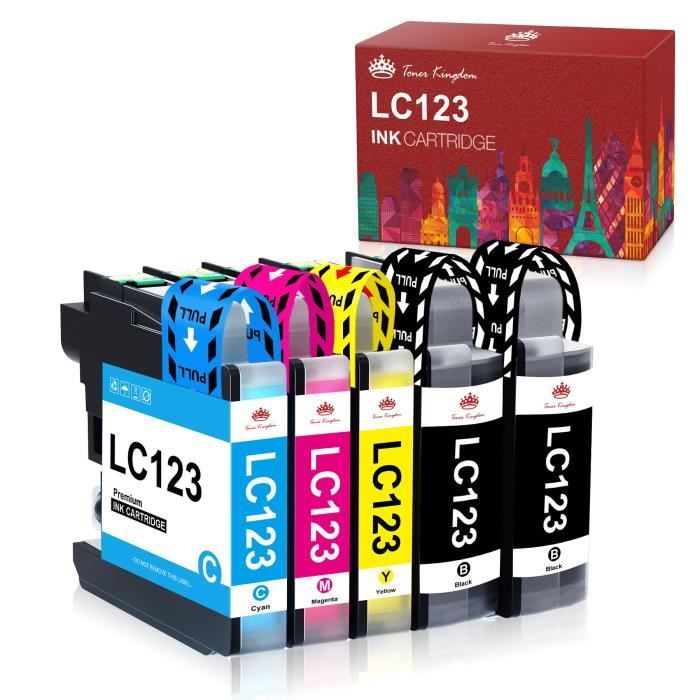 10x LC123 Druckerpatronen Kompatibel Für Brother Drucker – Set Schwarz & Farben
