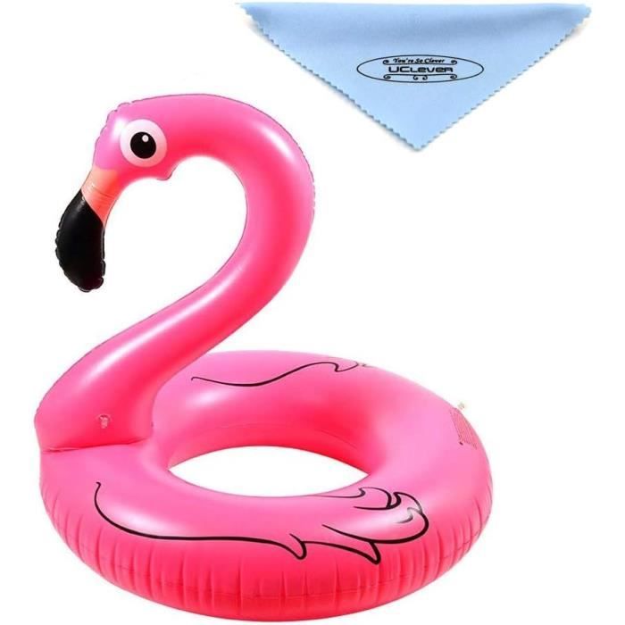 Bouée Géante Flamant Rose 115 Cm – Matelas Flottant XXL Pour Piscine Et Plage, En PVC Résistant