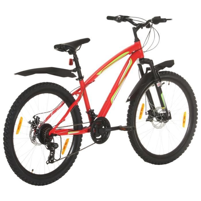 RUIDA Vélo de montagne 21 vitesses Roues de 26 pouces 36 cm Rouge tout neuf